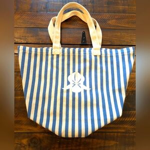 NWOT Sisley-Paris Striped Sun Bag/Beach Bag and matching small Zipper pouch